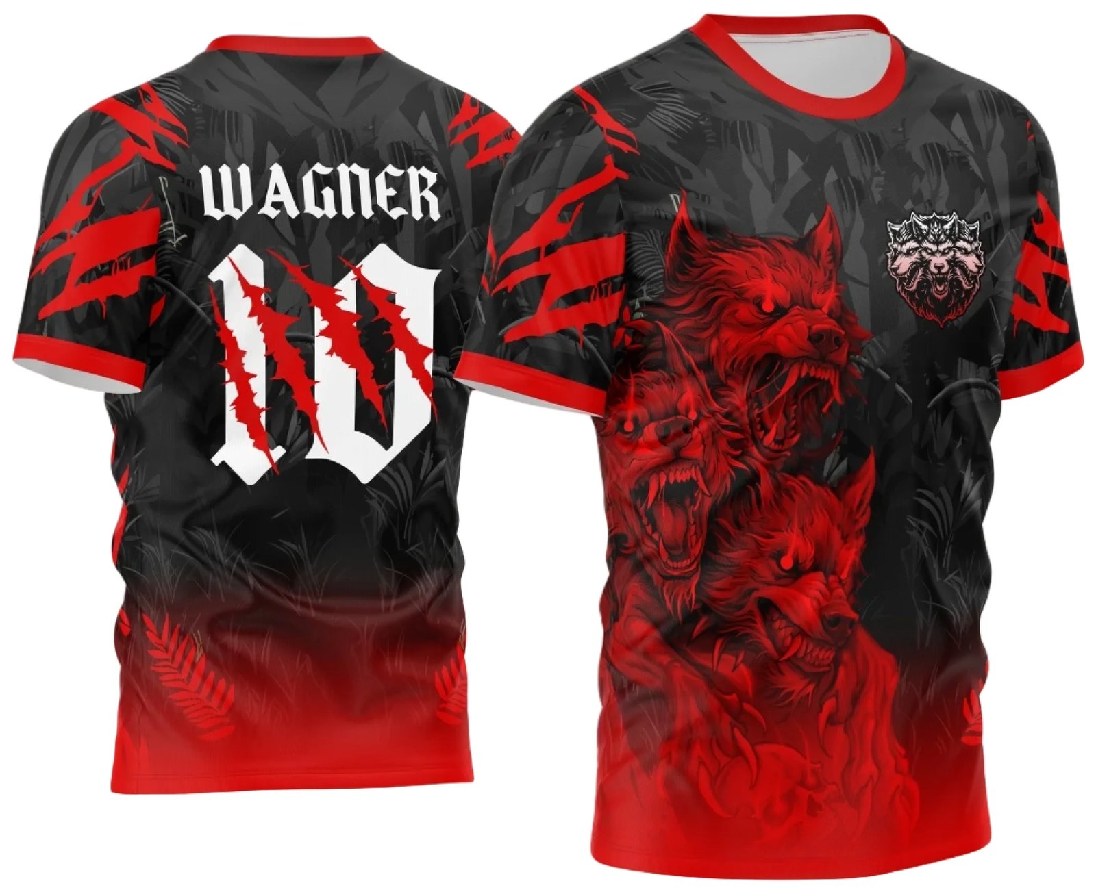 Arte Estampa Camisa Lobos Assustadores 2024