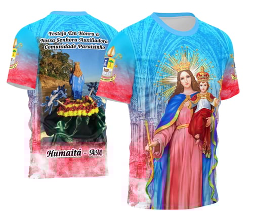 Arte Camisa Nossa Senhora Auxiliadora - Religião