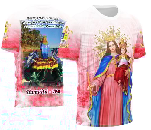 Arte Camisa Nossa Senhora Auxiliadora - Religião