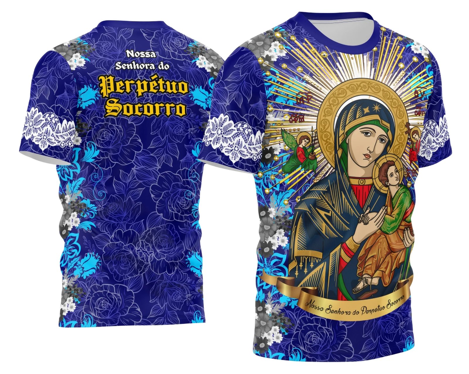 Arte Estampa Camisa Religião 2026 - Nossa Senhora do Perpétuo Socorro
