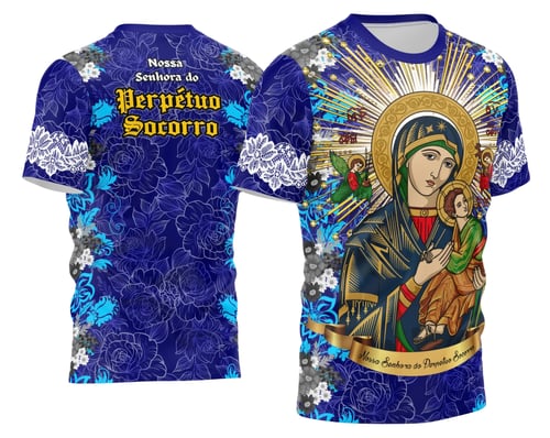 Arte Estampa Camisa Religião 2026 - Nossa Senhora do Perpétuo Socorro
