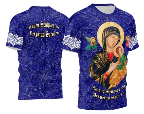 Arte Estampa Camisa Religião 2026 - Nossa Senhora do Perpétuo Socorro
