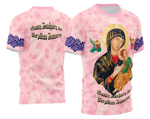 Arte Estampa Camisa Religião 2026 - Nossa Senhora do Perpétuo Socorro