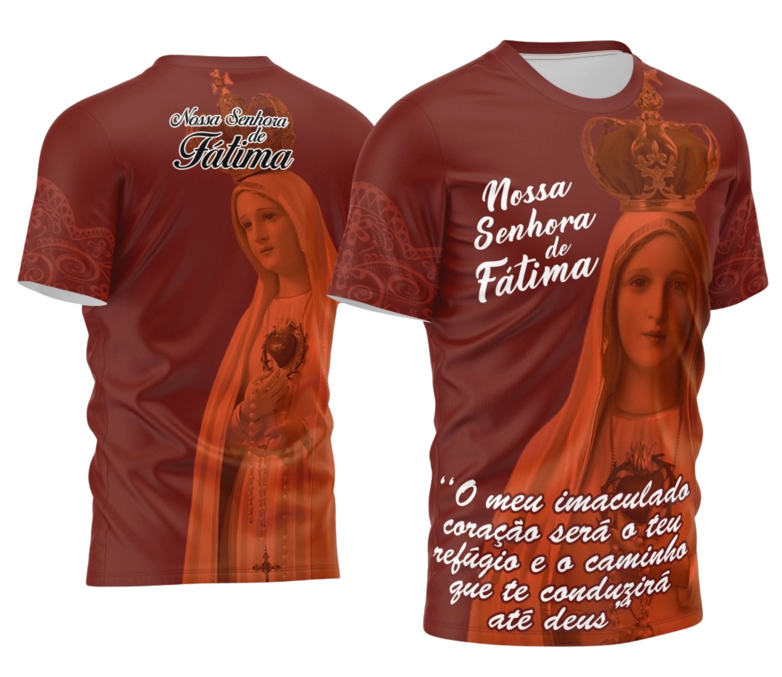 Arte Camisa Nossa Senhora de Fátima - Religião