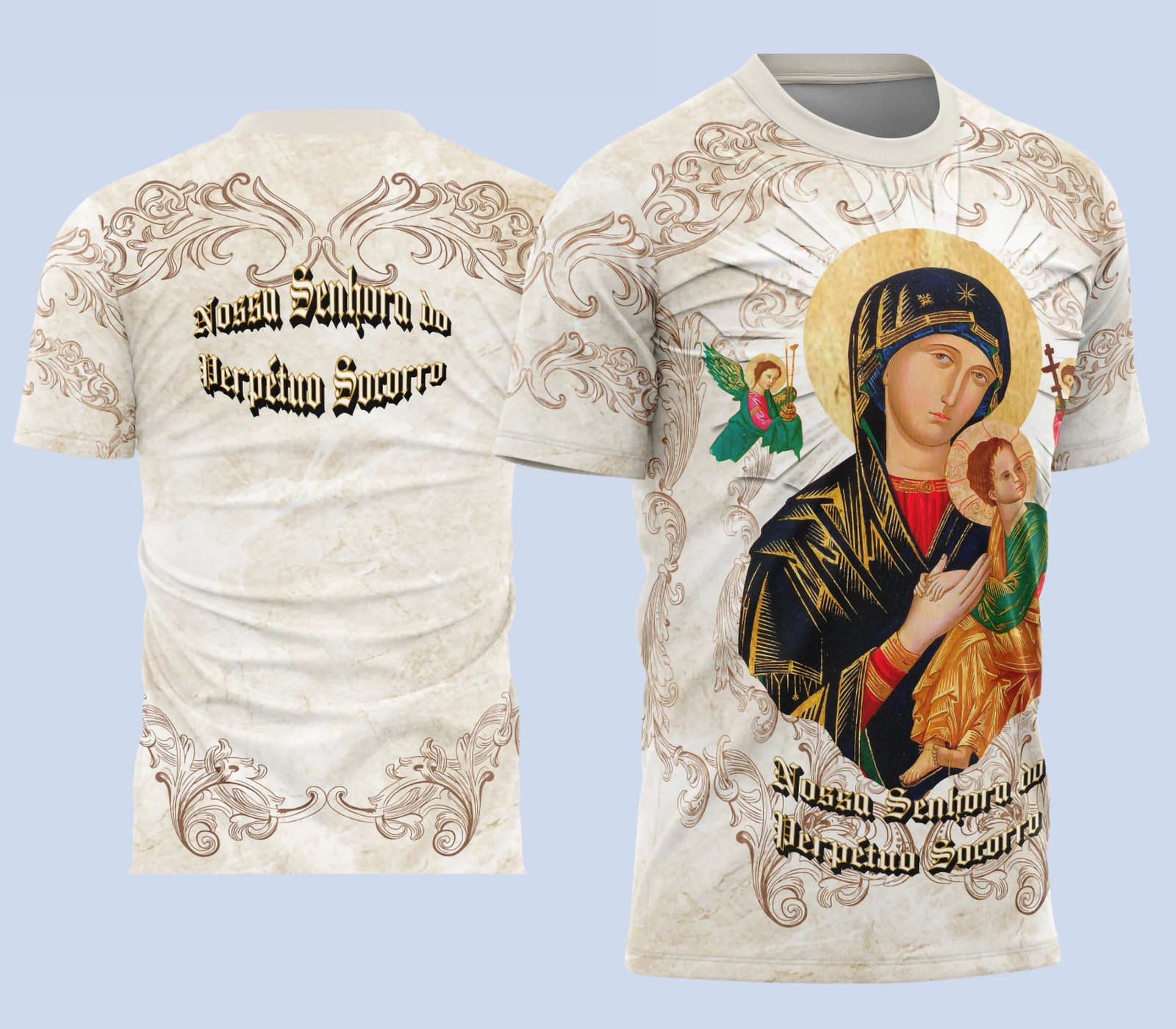 Arte Estampa Camisa Religião - Nossa Senhora do Perpétuo Socorro