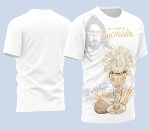 Arte Estampa Camisa Religião - Primeira Eucaristia 2025