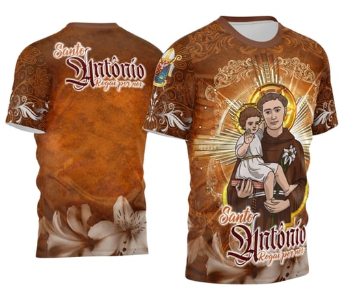 Arte Camisa Santo Antônio Religião 2026
