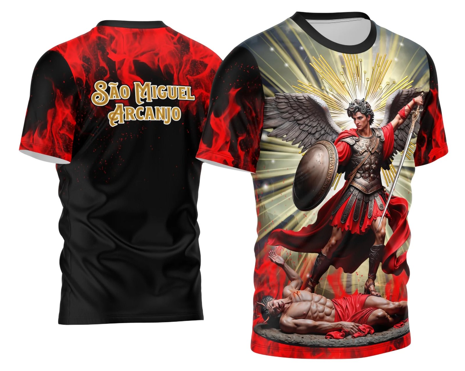 Arte Estampa Camisa Religião - São Miguel Arcanjo 2026