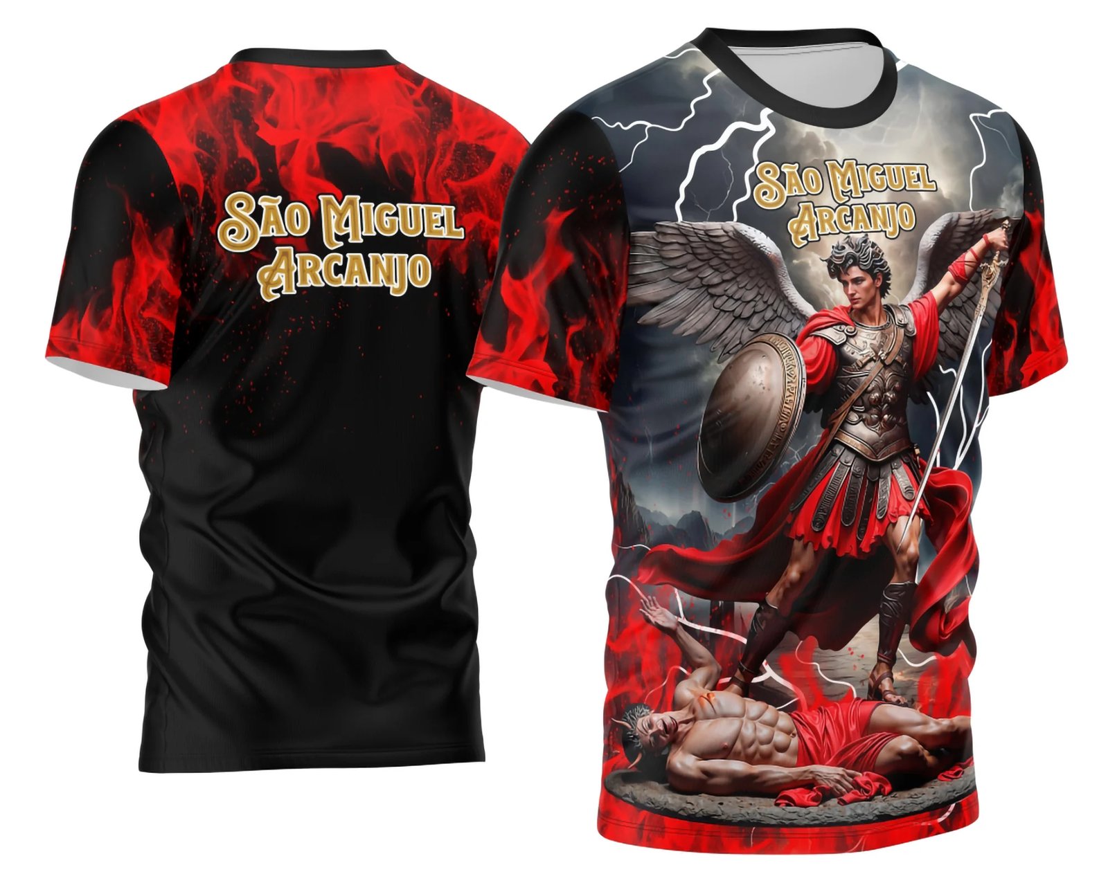 Arte Estampa Camisa Religião - São Miguel Arcanjo 2026