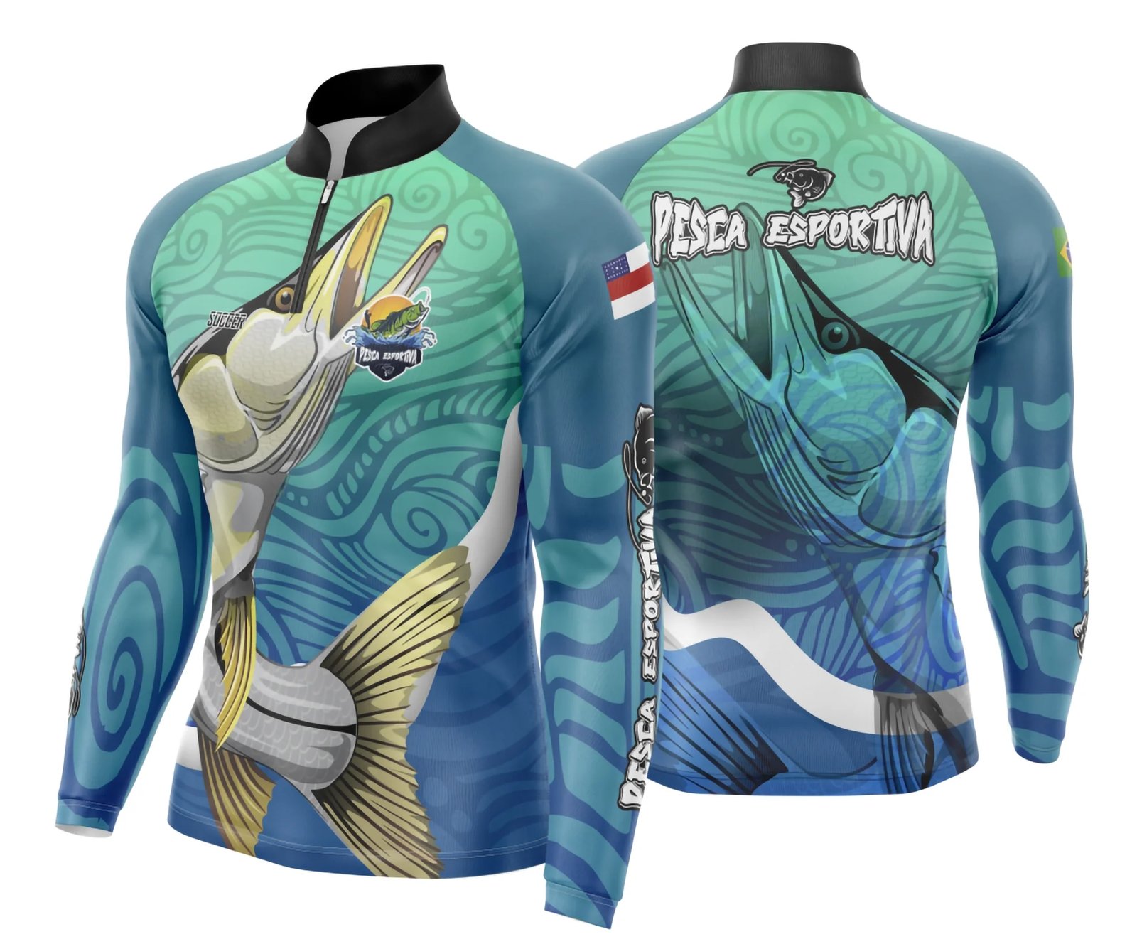 Arte Para Camisa De Pesca Esportiva Modelo 05