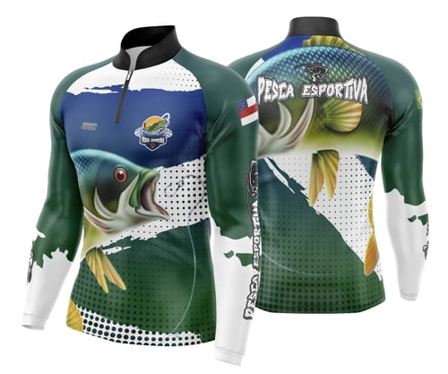 Arte Para Camisa De Pesca Esportiva Modelo 08
