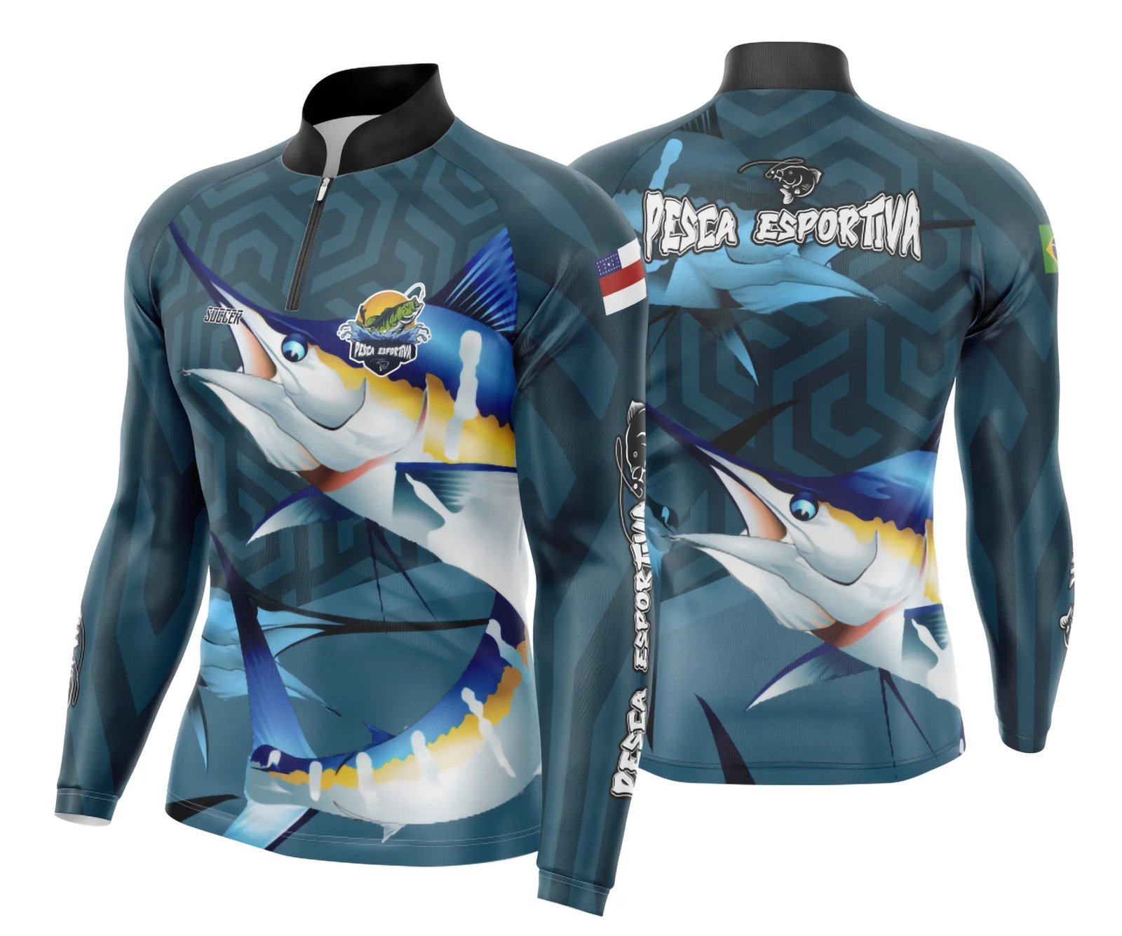 Arte Para Camisa De Pesca Esportiva Modelo 17