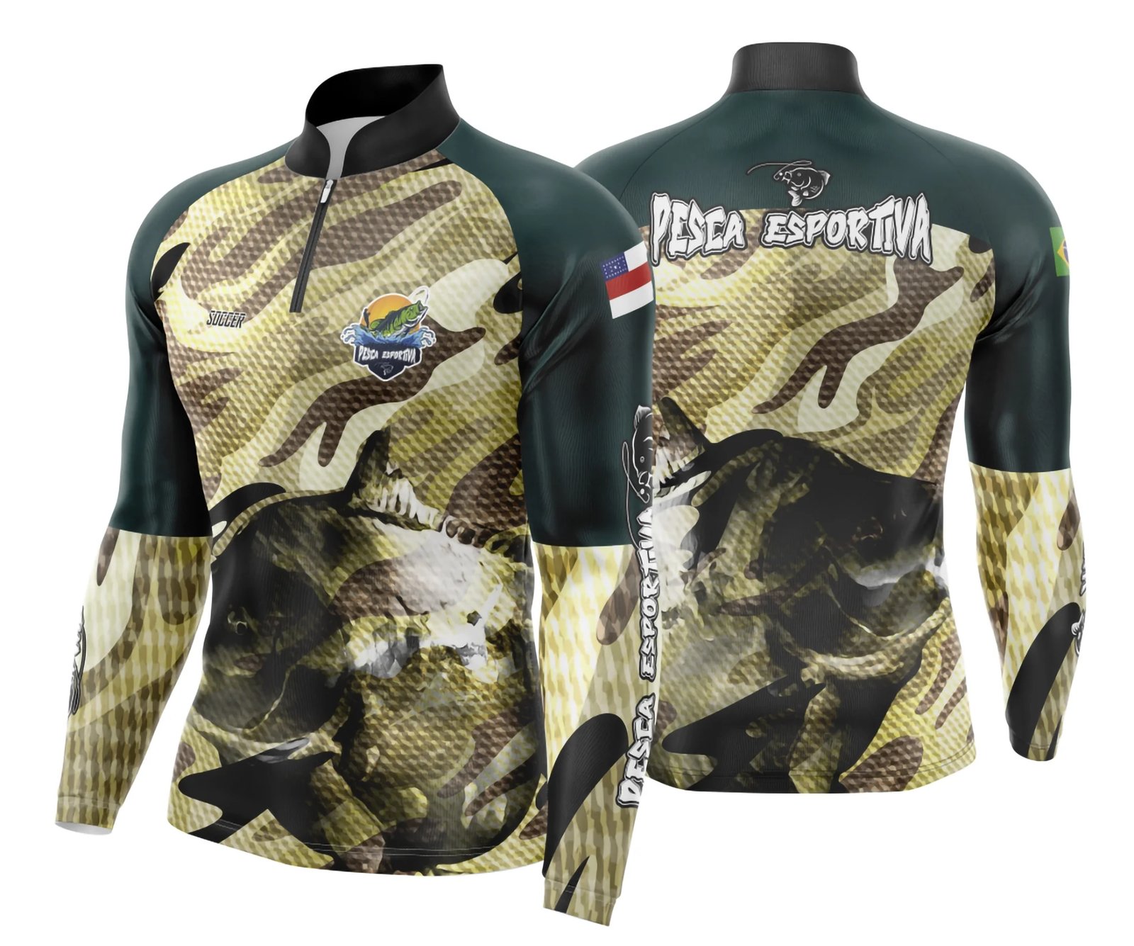 Arte Para Camisa De Pesca Esportiva Modelo 18