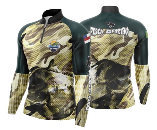Arte Para Camisa De Pesca Esportiva Modelo 18