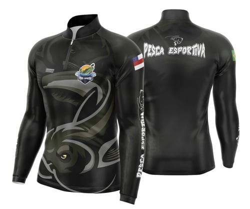 Arte Para Camisa De Pesca Esportiva Modelo 20