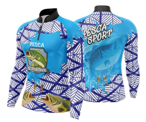 Arte Template Camisa De Pesca Esportiva