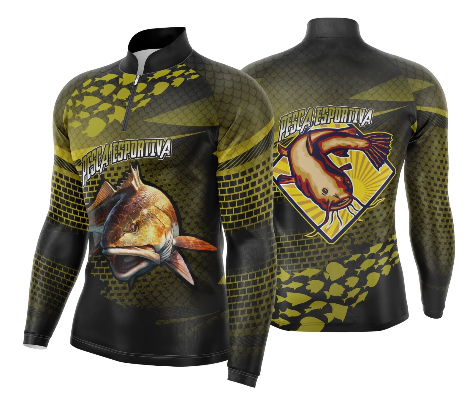 Arte Template Camisa De Pesca Esportiva