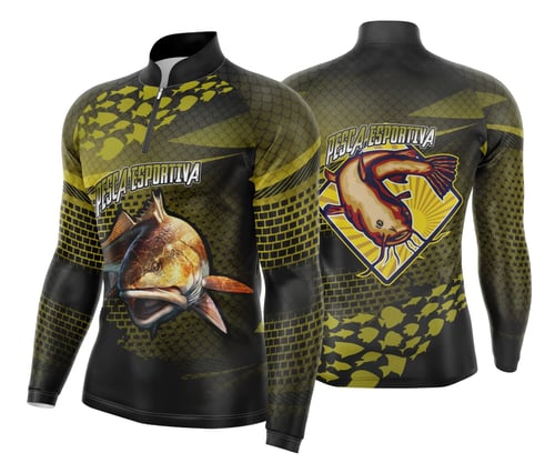 Arte Template Camisa De Pesca Esportiva