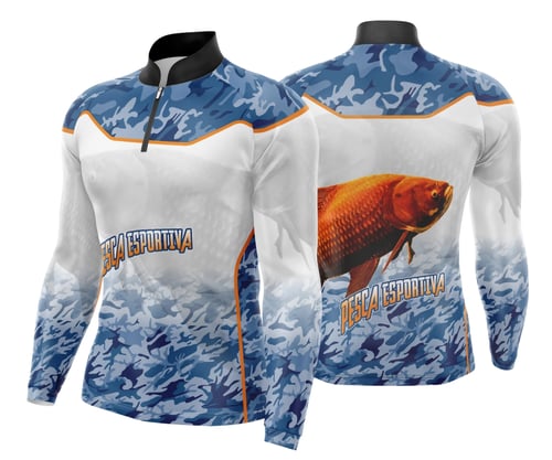 Arte Template Camisa De Pesca Esportiva