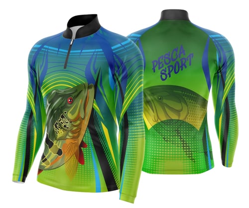 Arte Template Camisa De Pesca Esportiva