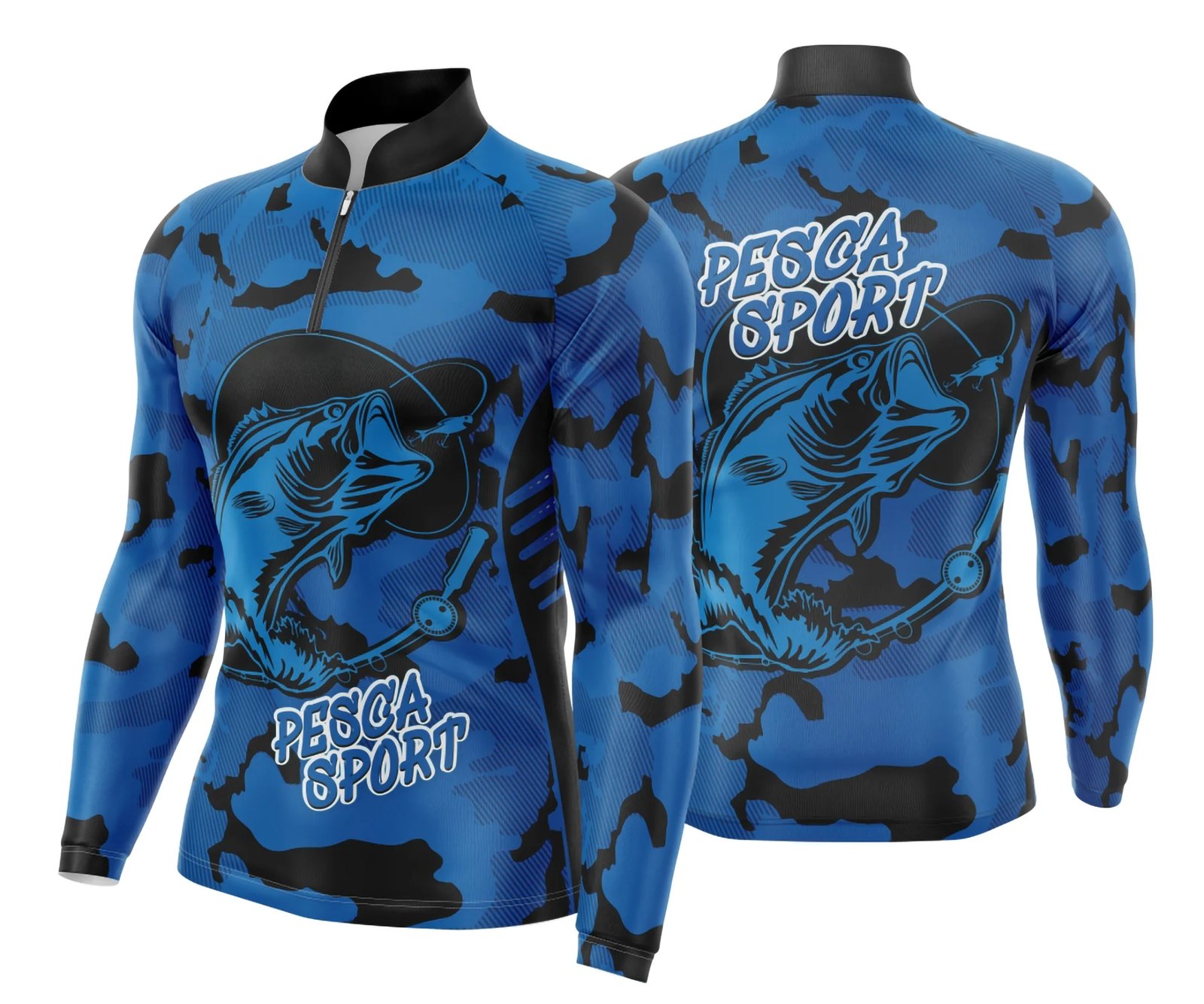 Arte Template Camisa De Pesca Esportiva