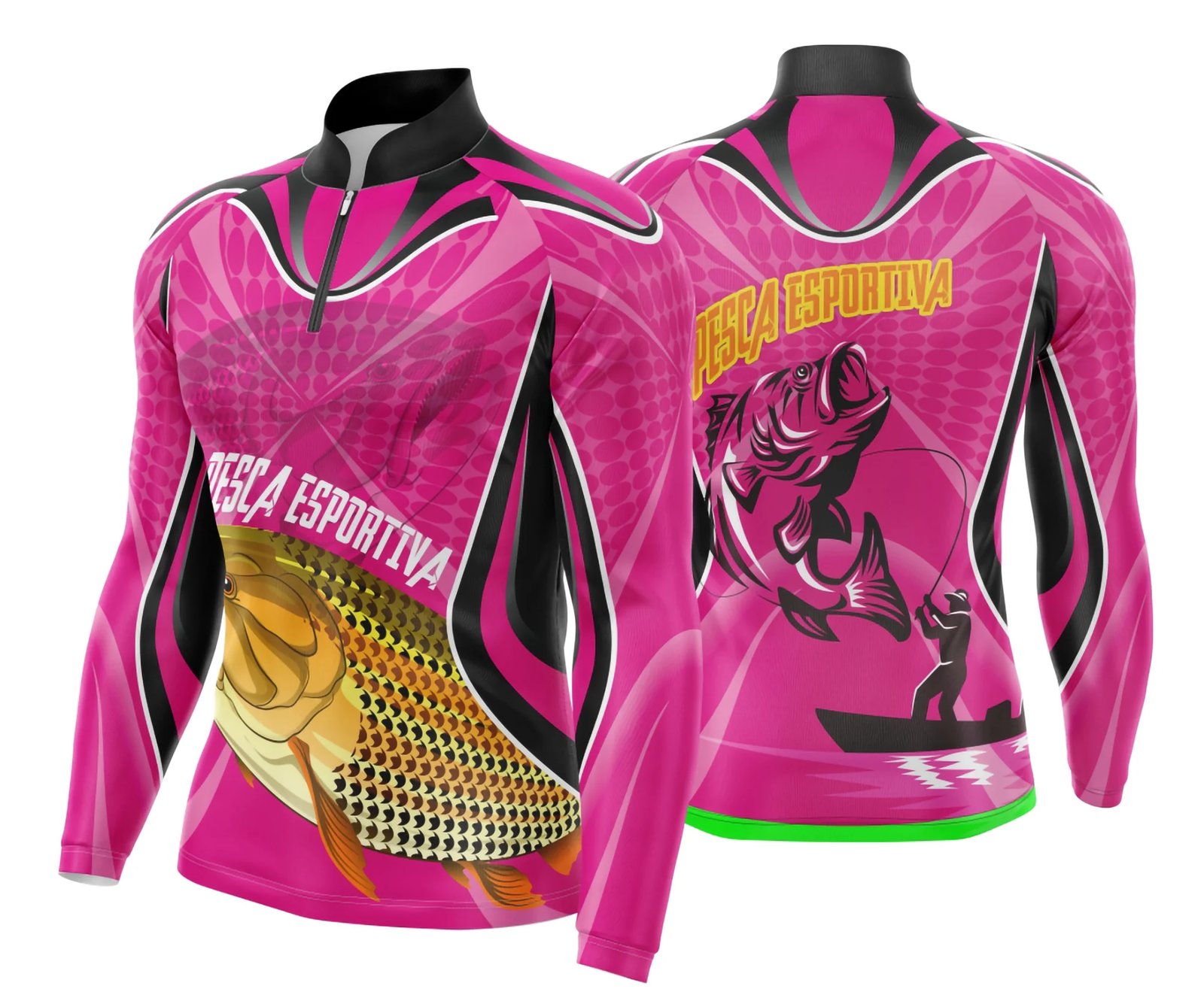 Arte Template Camisa De Pesca Esportiva