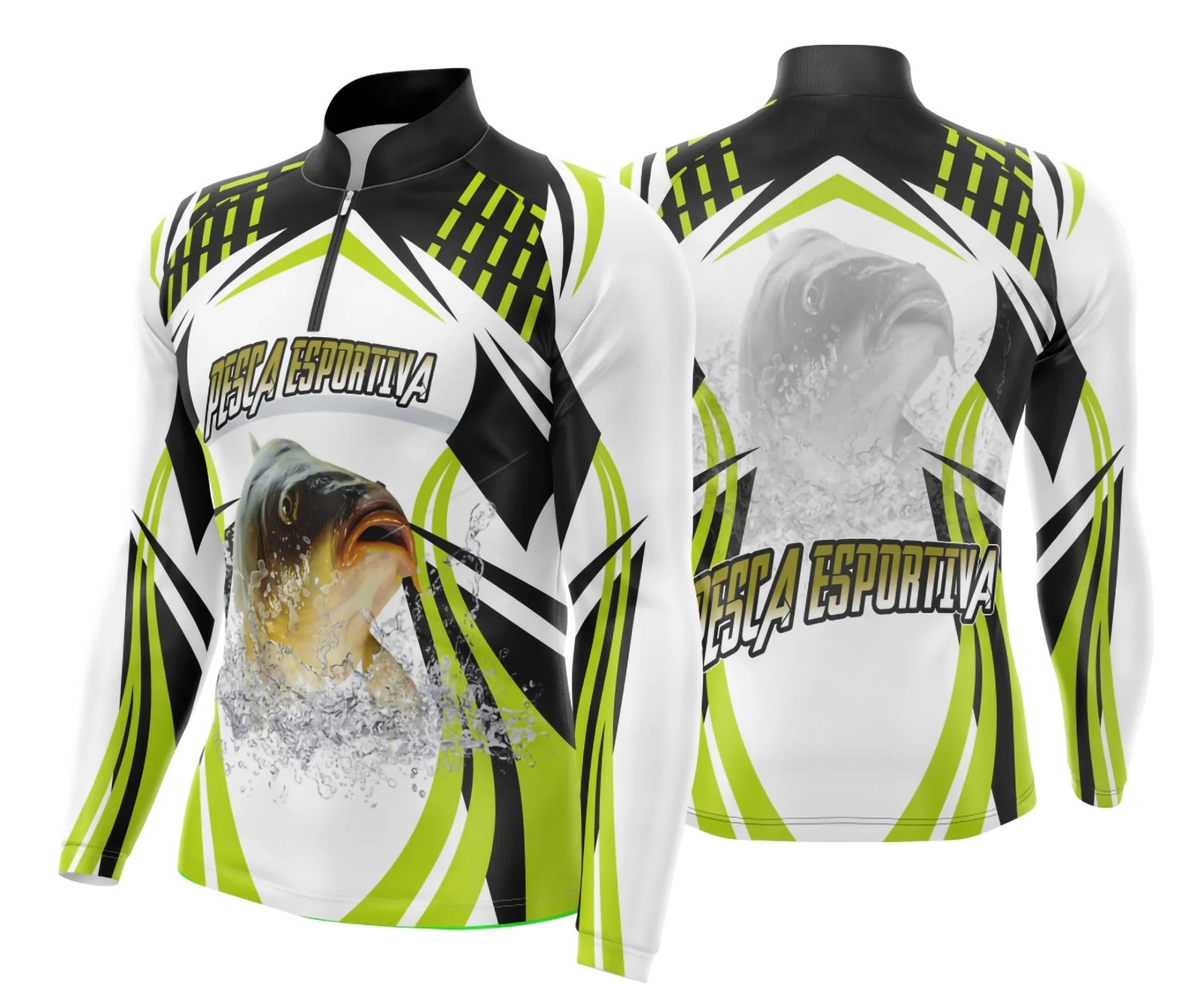 Arte Template Camisa De Pesca Esportiva