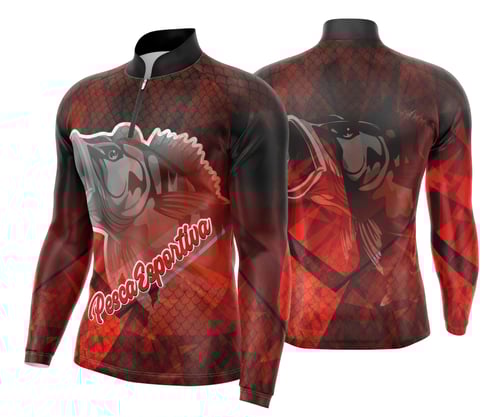 Arte Template Camisa De Pesca Esportiva
