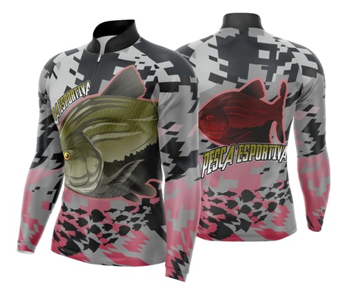 Arte Template Camisa De Pesca Esportiva