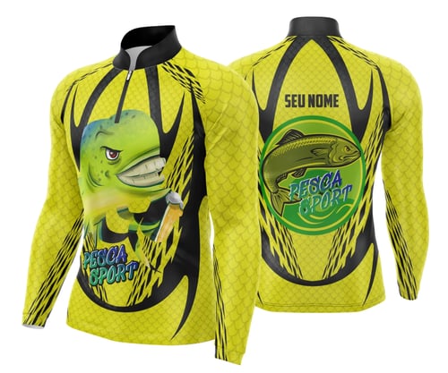 Arte Template Camisa De Pesca Esportiva