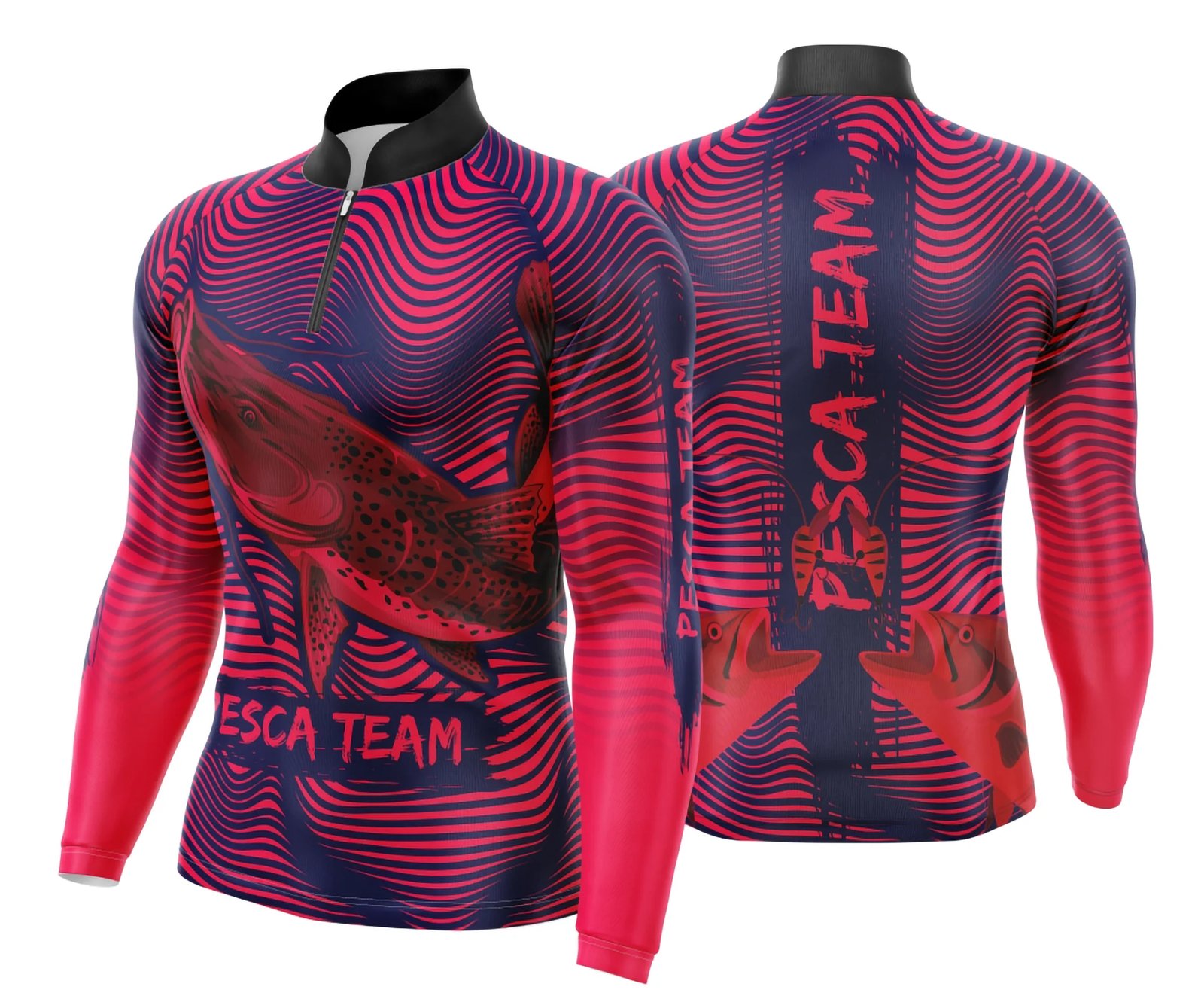 Arte Template Camisa De Pesca Esportiva