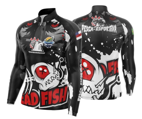 Arte Template Camisa De Pesca Esportiva Modelo 15