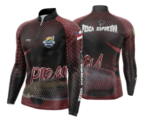 Arte Template Camisa De Pesca Esportiva Modelo 22