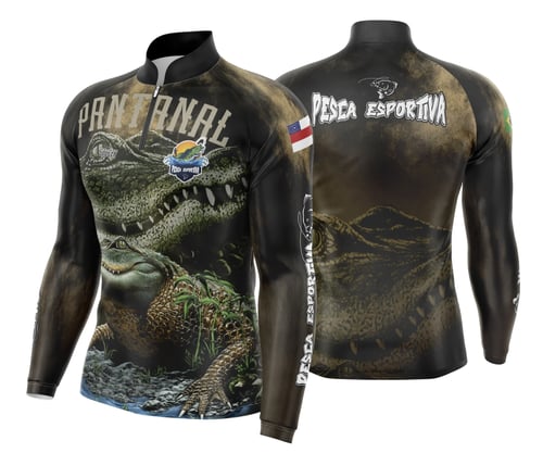 Arte Template Camisa De Pesca Esportiva Modelo 34