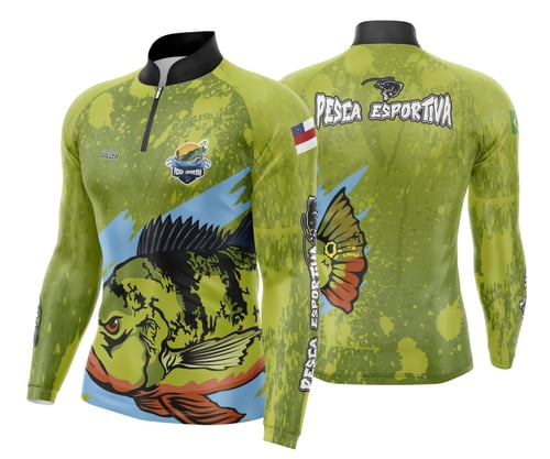 Arte Template Camisa De Pesca Esportiva Modelo 38