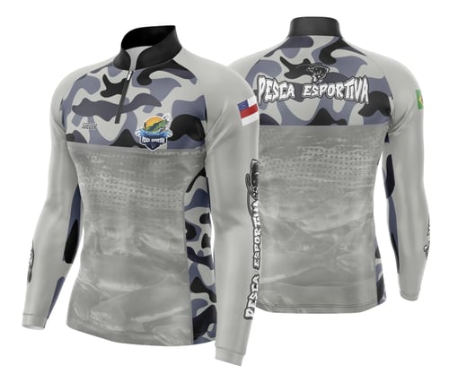 Arte Template Camisa De Pesca Esportiva Modelo 40