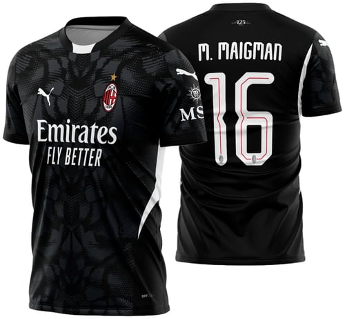 Arte Vetor Camisa AC Milan Goleiro I 2024 - 2025