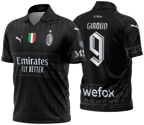 Arte Vetor Camisa AC Milan Quarta 2023 - 2024