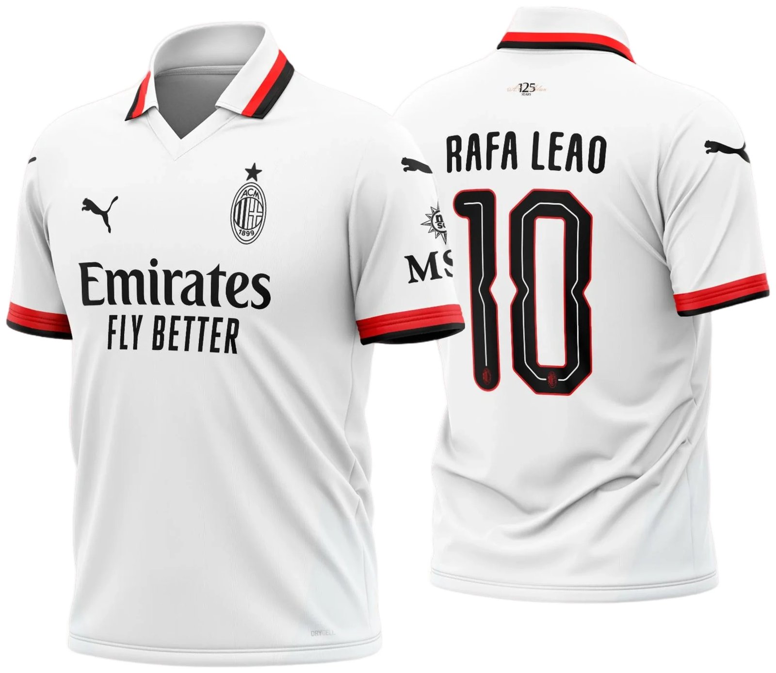 Arte Vetor Camisa AC Milan Reserva 2024 - 2025