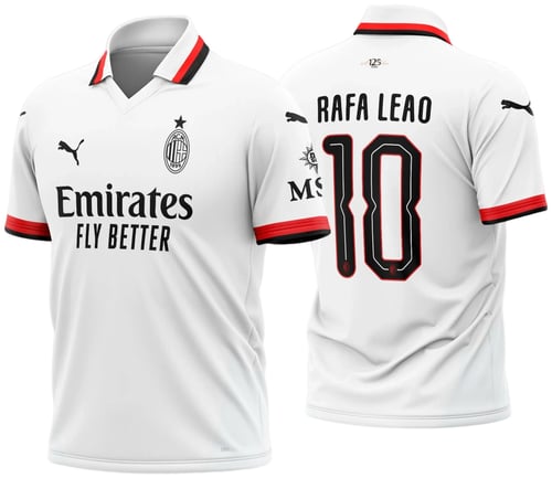 Arte Vetor Camisa AC Milan Reserva 2024 - 2025