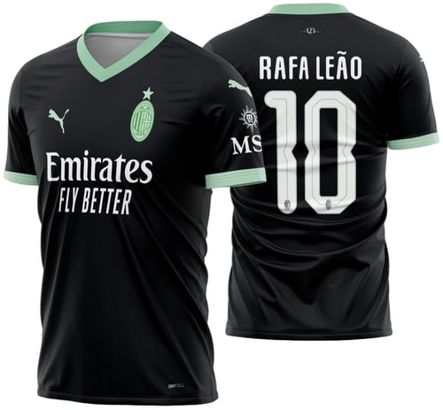 Arte Vetor Camisa AC Milan Terceira 2024 - 2025