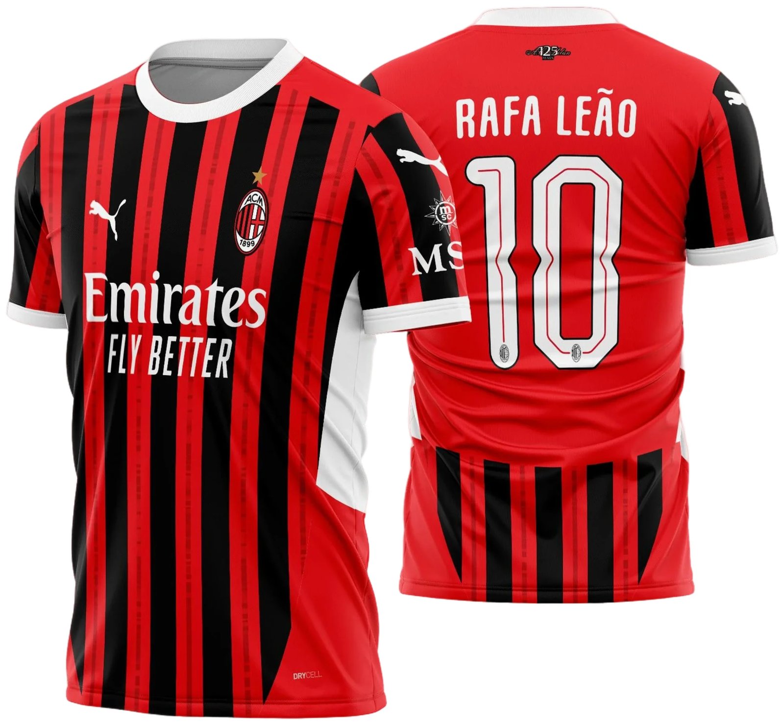 Arte Vetor Camisa AC Milan Titular 2024 - 2025