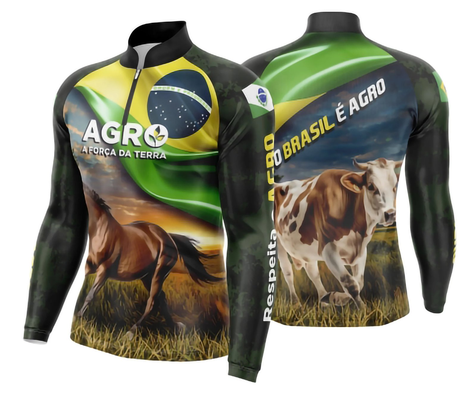Arte Vetor Camisa Agro 2026 Cavalo e Boi