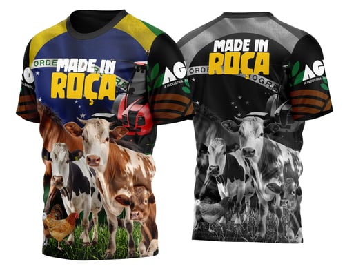 Arte Vetor Camisa AGRO Bandeira Animais 2023