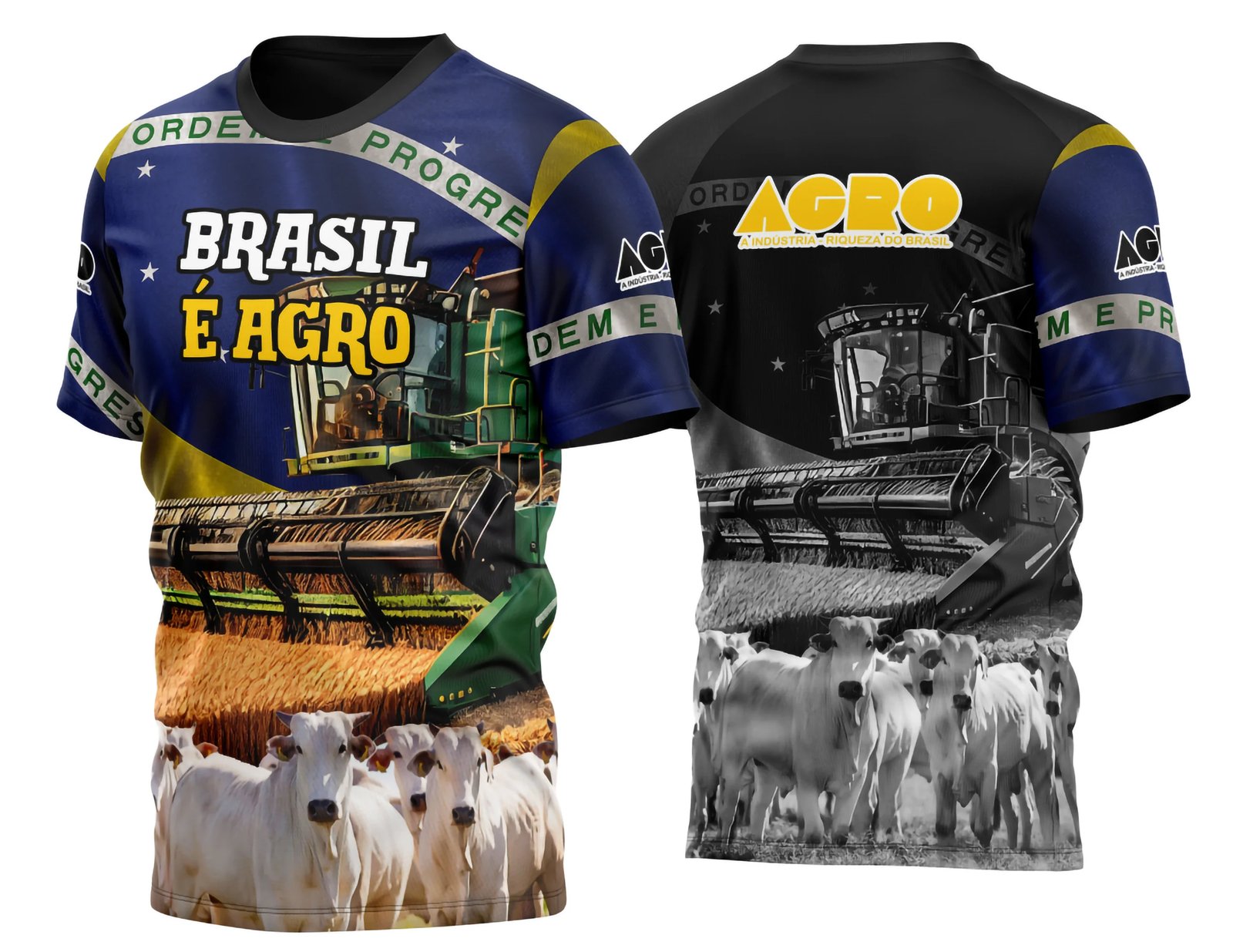 Arte Vetor Camisa AGRO Bandeira Colheita 2023