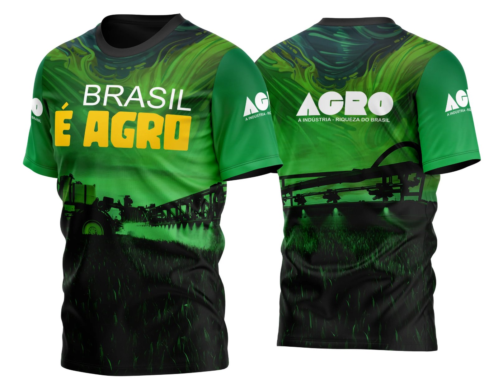 Arte Vetor Camisa AGRO Colheitadeira Brasil 2023