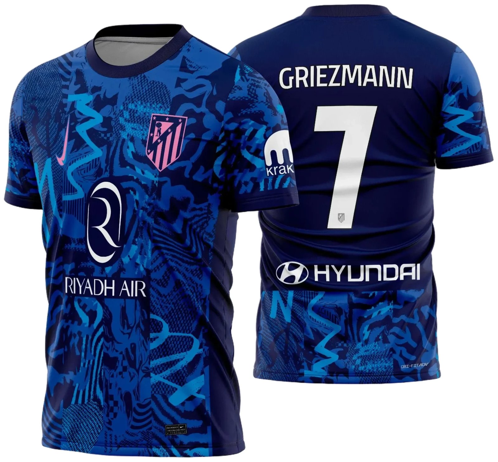 Arte Vetor Camisa Atletico de Madrid Terceira 2024 - 2025