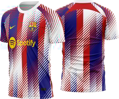 Arte Vetor Camisa Barcelona Pré-Jogo 2023-24
