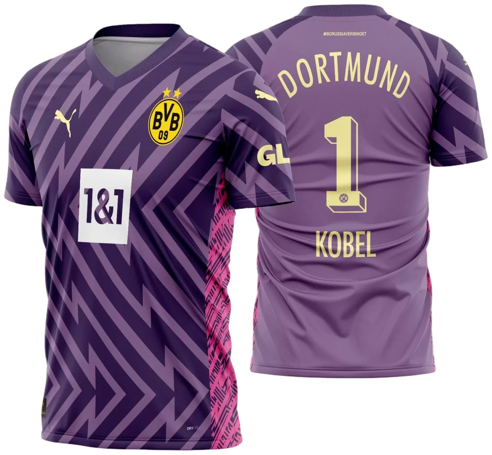 Arte Vetor Camisa Borussia Dortmund Goleiro I 2023 - 2024