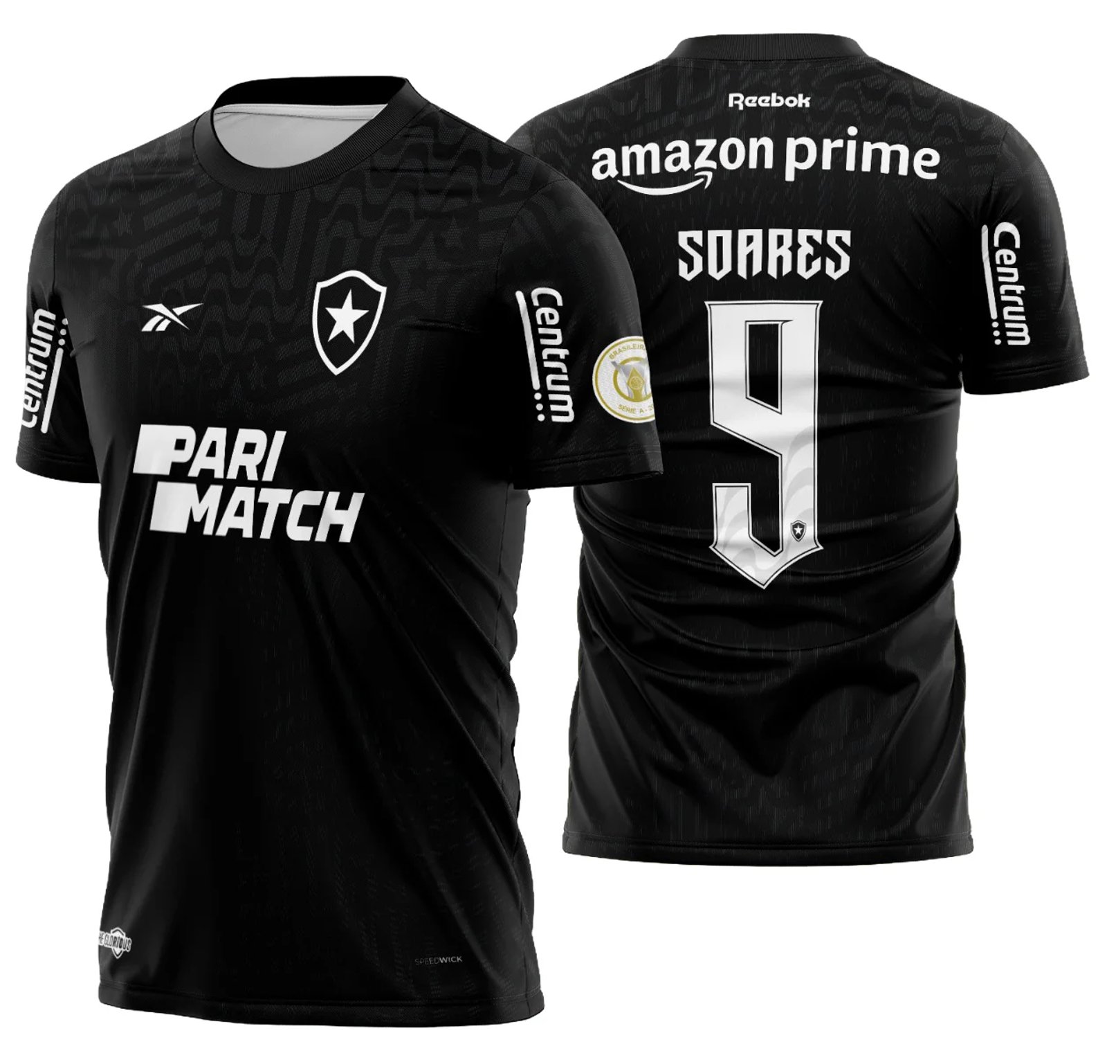 Arte Vetor Camisa Botafogo Reserva 2023-2024